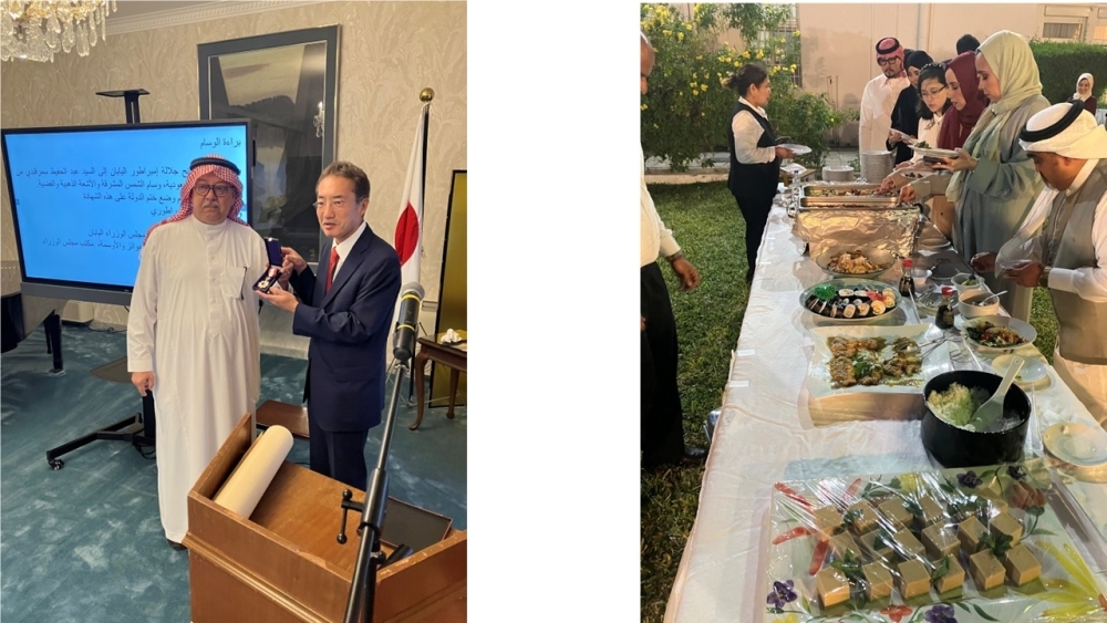 Serving Iftar for the former students in Japan