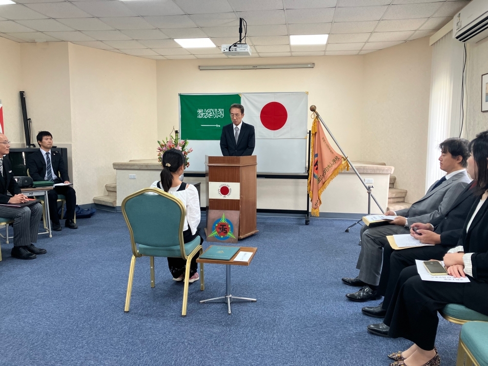 congratulatory remarks by CG Yamamoto